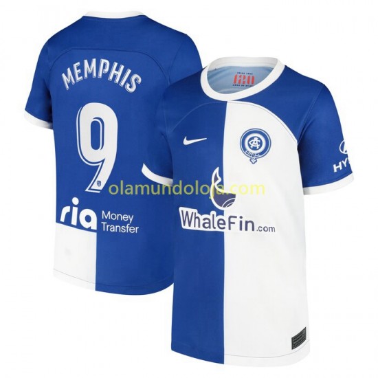Camisola Atlético Madrid Memphis 9 120 Anniversary Homem Equipamento Primeiro 2022-2023 Manga Curta
